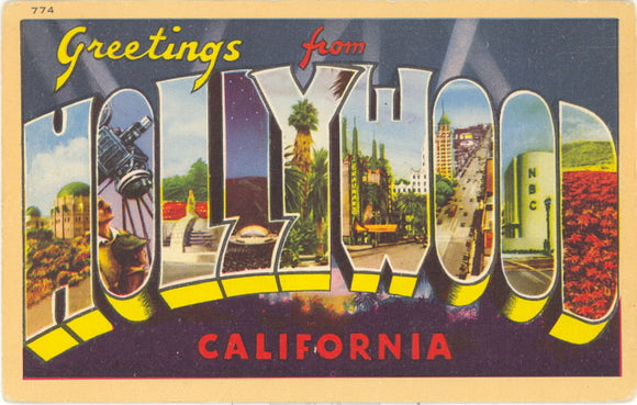 Greetings from Hollywood, CA Large Letter - Carey's Emporium
