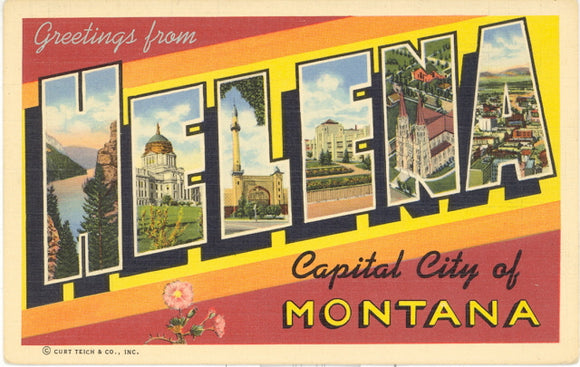 Greetings from Helena, MT Large Letter - Carey's Emporium