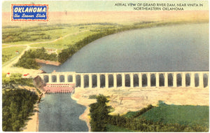 Aerial View of Grand River Dam, near Vinita, OK - Carey's Emporium