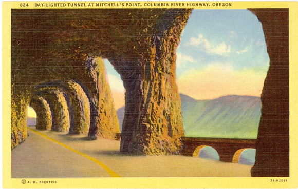 Day-Lighted Tunnel at Mitchell's Point, Columbia River Highway, OR - Carey's Emporium