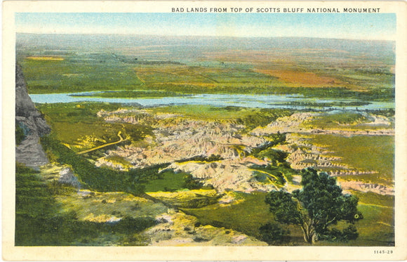 Badlands from Top of Scotts Bluff National Monument, Scotts Bluff, NE - Carey's Emporium