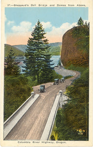 Shepperd's Dell Bridge and Domes from Above, Columbia River Highway, OR - Carey's Emporium