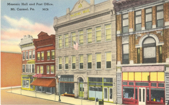 Masonic Hall and Post Office, Mt. Carmel, PA - Carey's Emporium