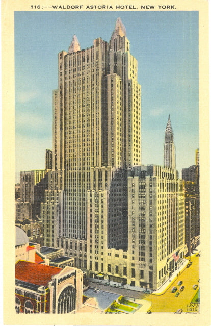 Waldorf Astoria Hotel, New York, NY - Carey's Emporium