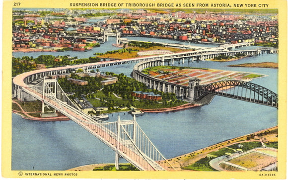 Suspension Bridge of Triborough Bridge as Seen From Astoria, New York City, NY - Carey's Emporium