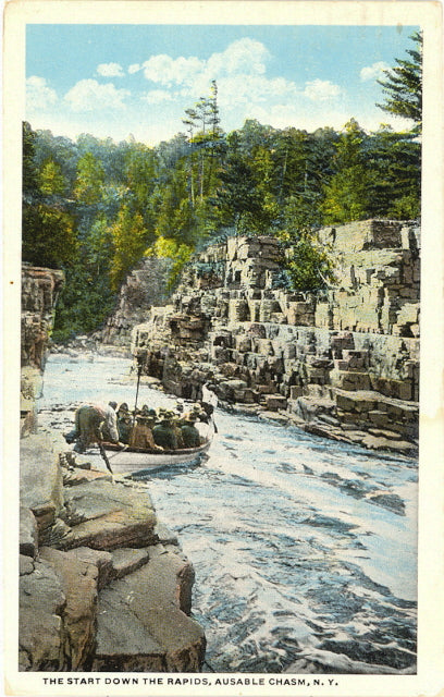 The Start Down the Rapids, Ausable Chasm, NY - Carey's Emporium