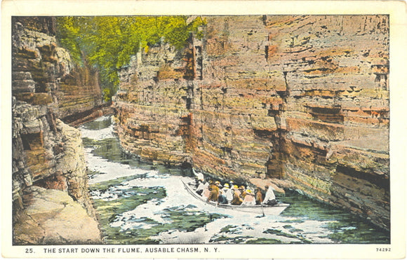 The Start Down the Flume, Ausable Chasm, NY - Carey's Emporium