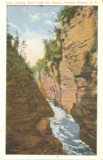 View Looking Down From the Mecca, Ausable Chasm, NY - Carey's Emporium