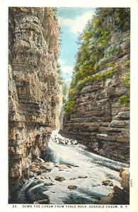 Down the Chasm from Table Rock, Ausable Chasm, NY - Carey's Emporium