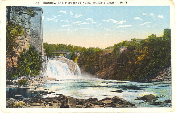 Rainbow and Horseshoe Falls, Ausable Chasm, NY - Carey's Emporium