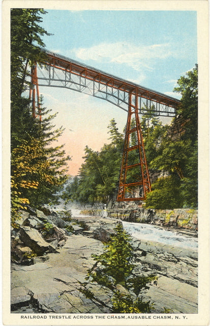 Railroad Trestle Across the Chasm, Ausable Chasm, NY - Carey's Emporium