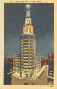 Electric Building at Night, Buffalo, NY - Carey's Emporium