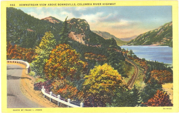 Downstream View Above Bonneville, Columbia River Highway, OR - Carey's Emporium