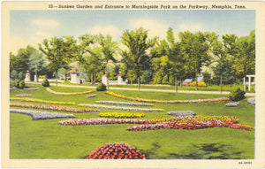 Sunken Garden and Entrance to Morningside Park on the Parkway, Memphis, TN - Carey's Emporium