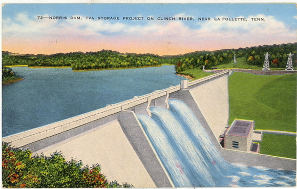 Norris Dam, TVA Storage Project on Clinch River, Near La Follette, TN - Carey's Emporium