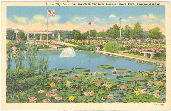 Doran Lily Pool, Reinisch Memorial Rose Garden, Gage Park, Topeka, KS - Carey's Emporium
