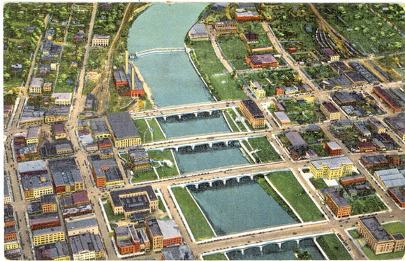 Center Street Dam and Four Bridges in Business District, Des Moines, IA - Carey's Emporium