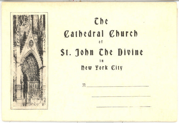 The Cathedral Church of St. John the Divine, New York, NY Souvenir Folder - Carey's Emporium