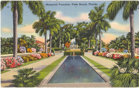 Memorial Fountain, Palm Beach, FL - Carey's Emporium