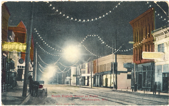 North Eighth Street at Night, Sheboygan, WI - Carey's Emporium