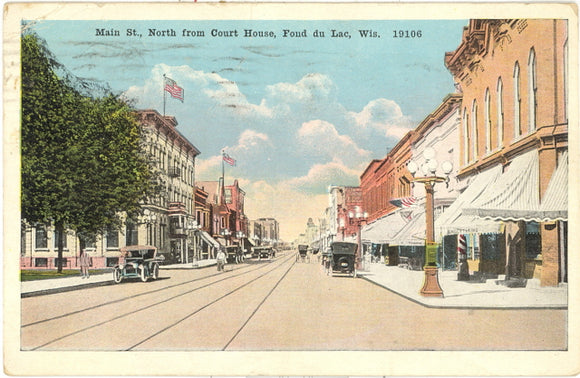 Main Street, North from Court House, Fond du Lac, WI - Carey's Emporium