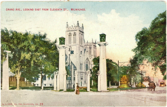 Grand Ave., Looking East from Eleventh St., Milwaukee, WI - Carey's Emporium