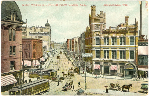 West Water St., North from Grand Ave., Milwaukee, WI - Carey's Emporium