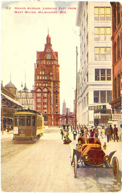 Grand Avenue, Looking East from West Water, Milwaukee, WI - Carey's Emporium