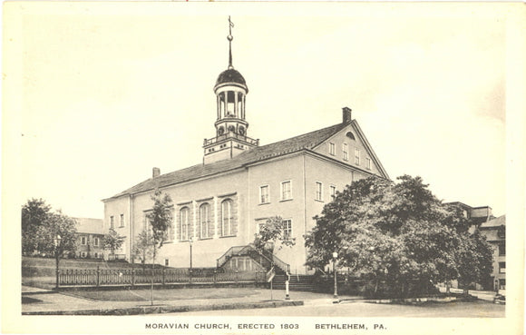 Moravian Church, Erected 1803, Bethlehem, PA - Carey's Emporium