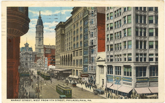 Market Street, West from 11th Street, Philadelphia, PA - Carey's Emporium