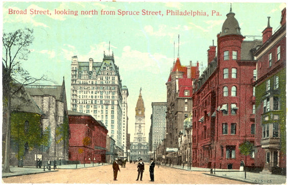 Broad Street, Looking North from Spruce Street, Philadelphia, PA - Carey's Emporium