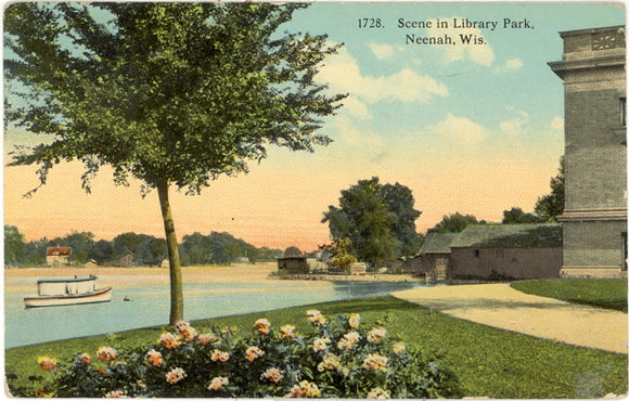 Scene in Library Park, Neenah, WI - Carey's Emporium