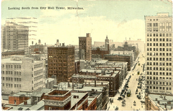 Looking South from City Hall Tower, Milwaukee, WI - Carey's Emporium