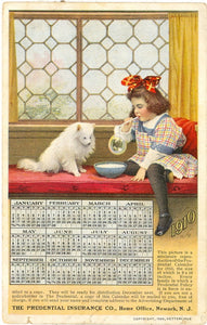 1910 Prudential Insurance Company Calendar, Newark, NJ