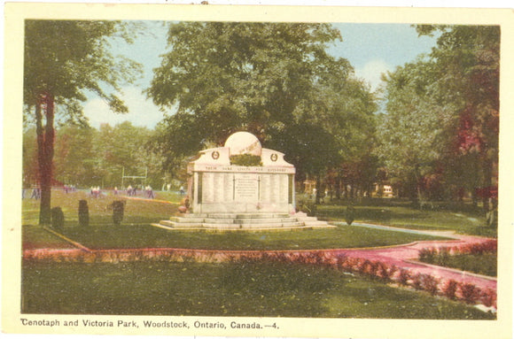 Cenotaph and Victoria Park, Woodstock, ON - Carey's Emporium