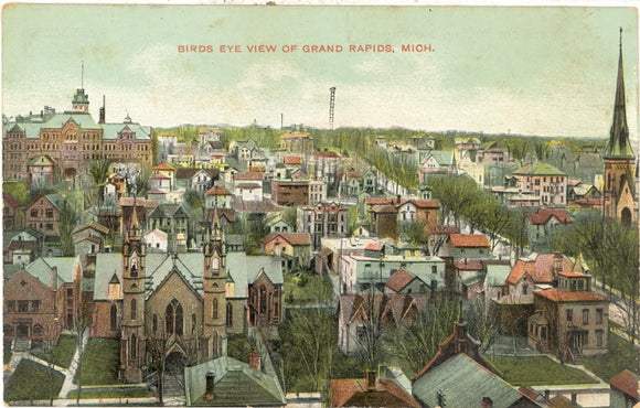 Birds Eye View of Grand Rapids, MI - Carey's Emporium