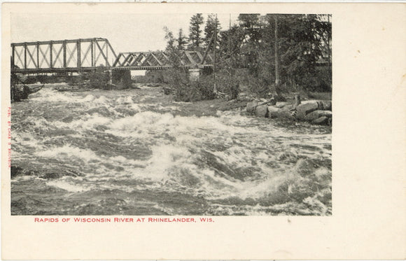 Rapids of Wisconsin River at Rhinelander, WI - Carey's Emporium