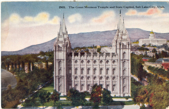 Great Mormon Temple and State Capitol, Salt Lake City, UT - Carey's Emporium