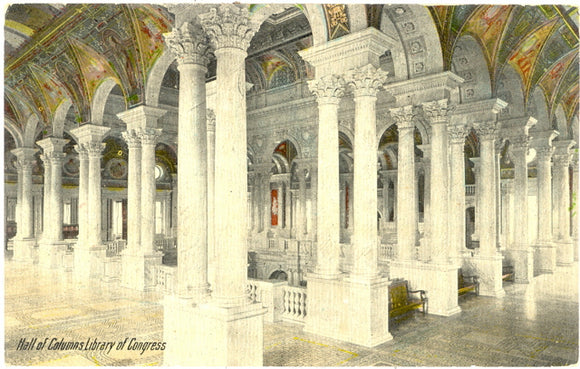 The Hall of Columns of the Library of Congress, Washington, DC - Carey's Emporium