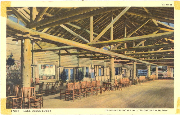 Lake Lodge Lobby, Yellowstone National Park - Carey's Emporium
