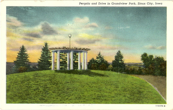 Pergola and Drive in Grandview Park, Sioux City, IA - Carey's Emporium