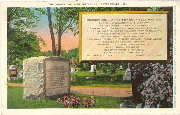 Ann Rutledge Grave, Petersburg, IL - Carey's Emporium