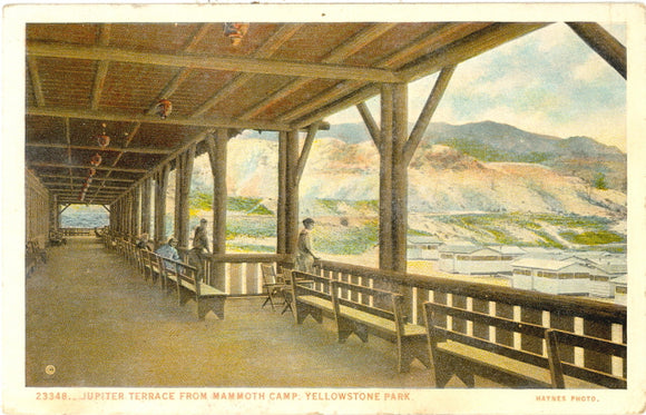 Juniper Terrace from Mammoth Camp, Yellowstone National Park - Carey's Emporium