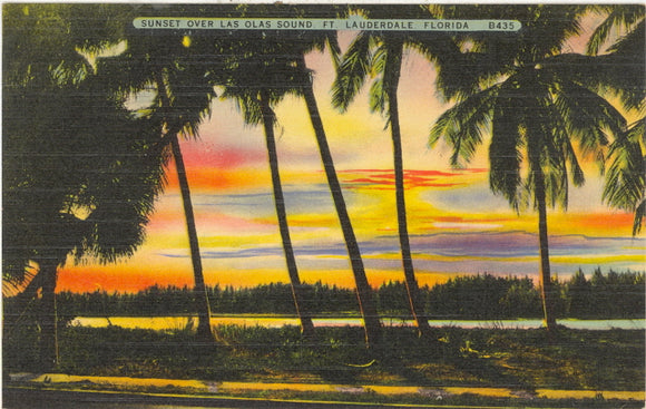 Sunset Over Las Olas Sound, Fort Lauderdale, FL - Carey's Emporium