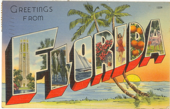 Greetings from Florida, Large Letter - Carey's Emporium