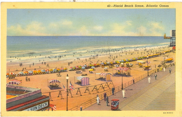 Placid Beach Scene, Atlantic City, NJ - Carey's Emporium