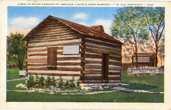 Cabin Where Lincoln's Parents Were Married - Carey's Emporium