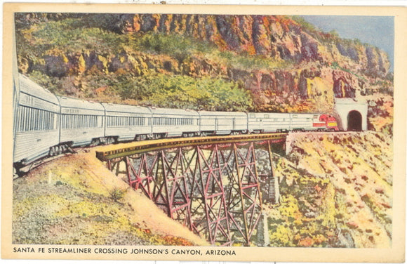 Santa Fe Streamliner Crossing Johnson's Canyon, AZ - Carey's Emporium