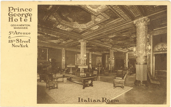 Prince George Hotel, Italian Room, New York City, NY - Carey's Emporium
