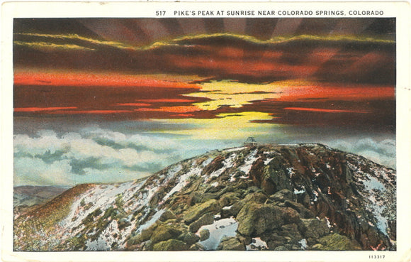 Pikes Peak at Sunrise Near Colorado Springs, CO - Carey's Emporium